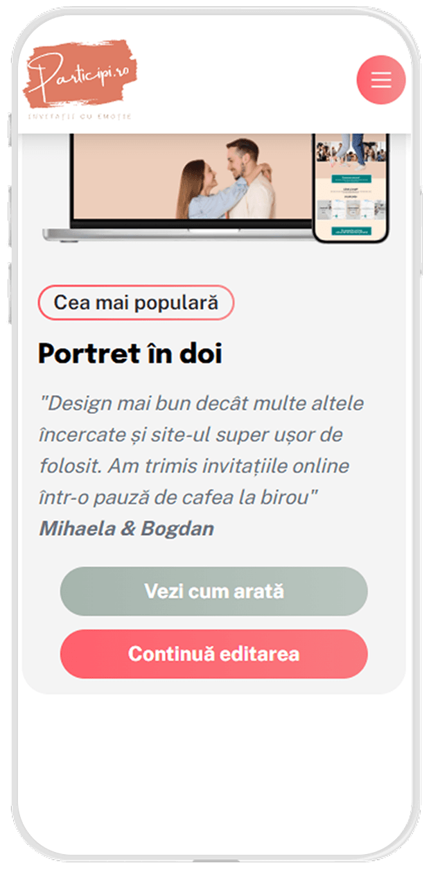 Telefon invitație QR