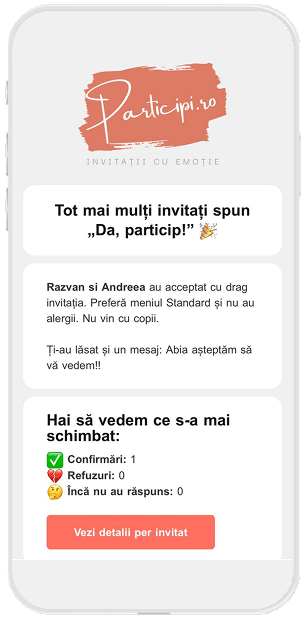 Telefon invitație platformă