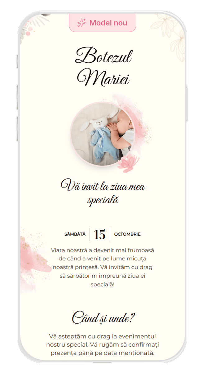 model invitatie