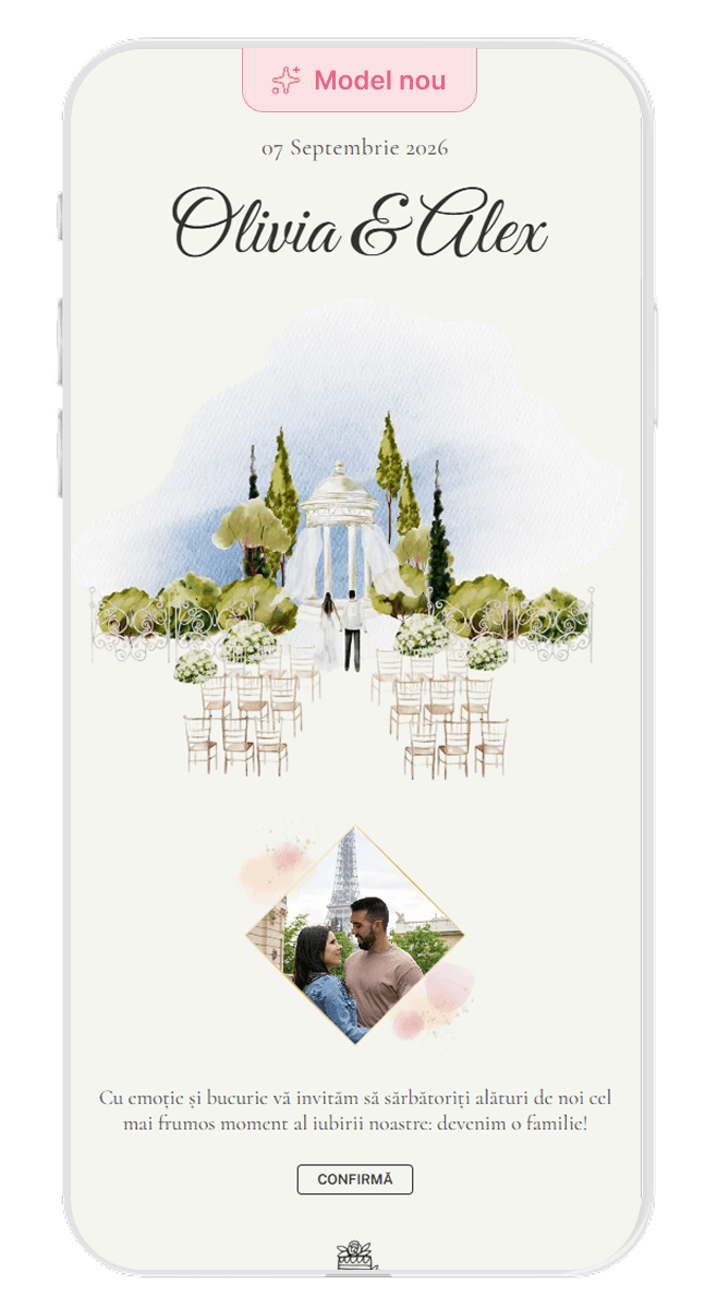 model invitatie